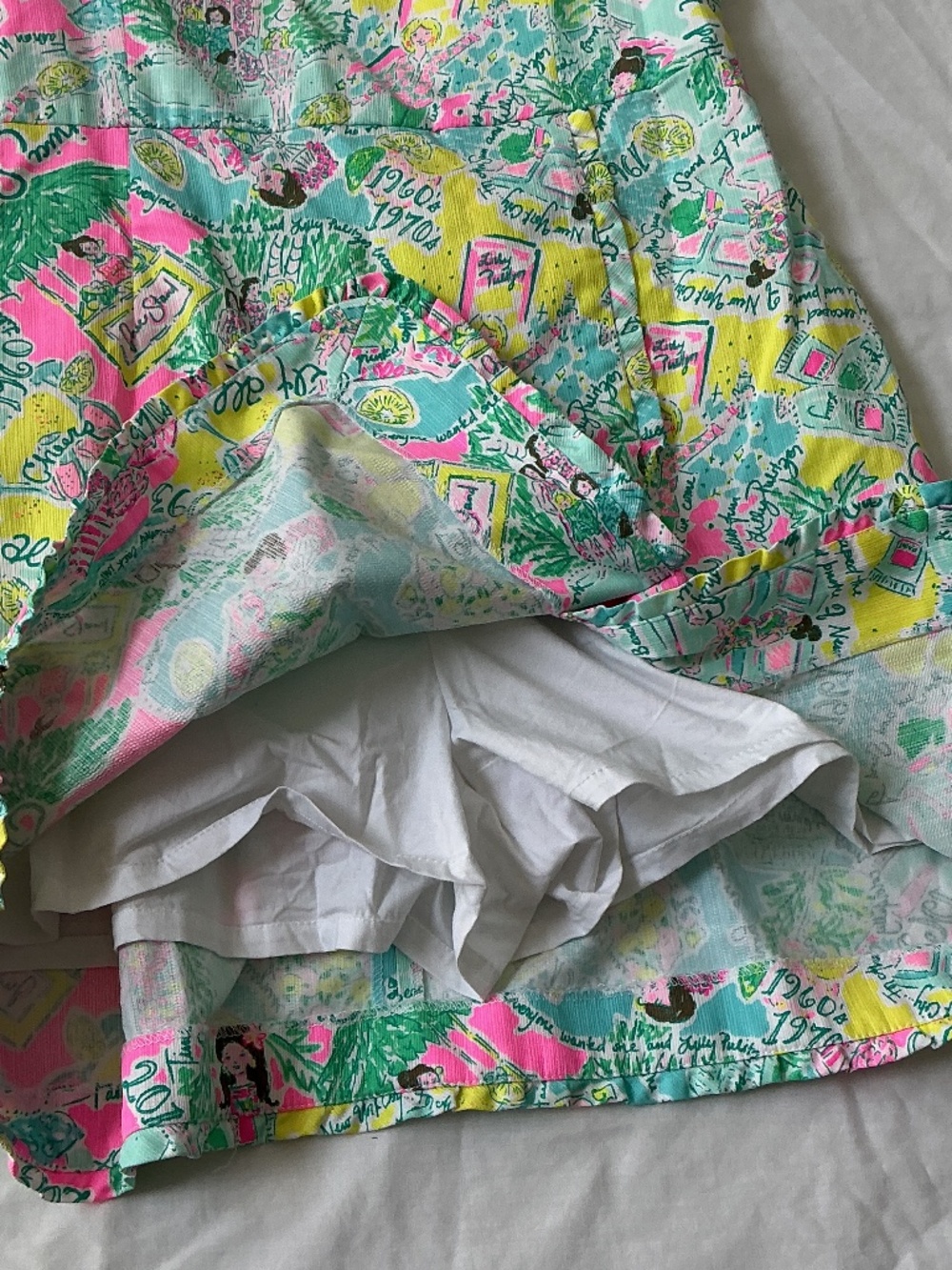 Lilly Pulitzer sz 4 Jesse Ruffle Romper Pop Up in the Beginning - Picture 4 of 12